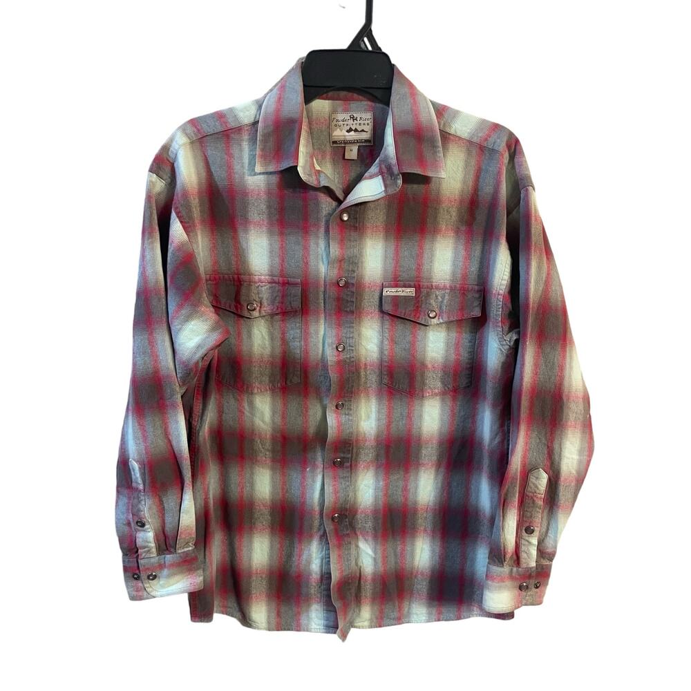 Vintage Powder River Outfitters by Panhandle Slim Mens Button Down Shirt